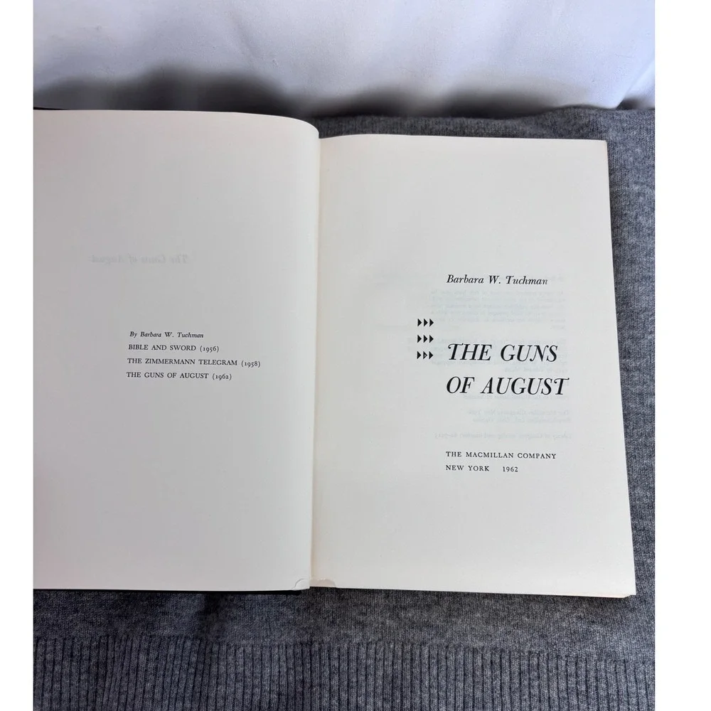 The Guns of August Barbara Tuchman 1962 Hardcover WWI History Macmillan